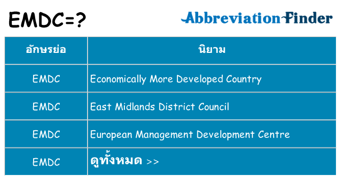 อะไรไม่ emdc ถึง