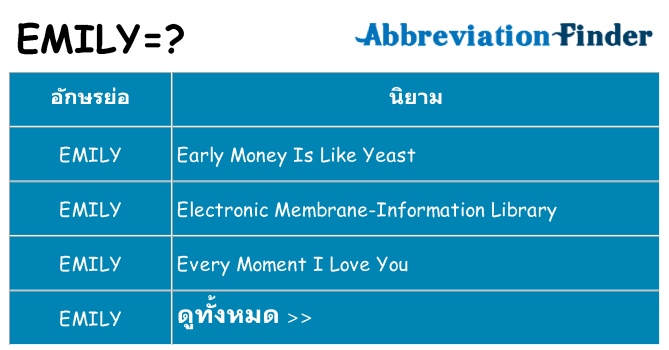 อะไรไม่ emily ถึง