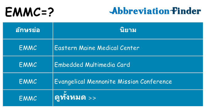 อะไรไม่ emmc ถึง