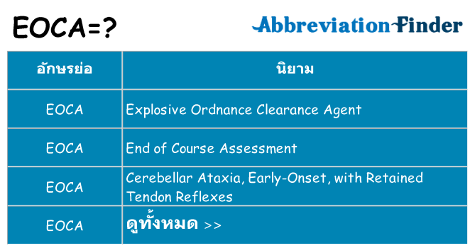 อะไรไม่ eoca ถึง