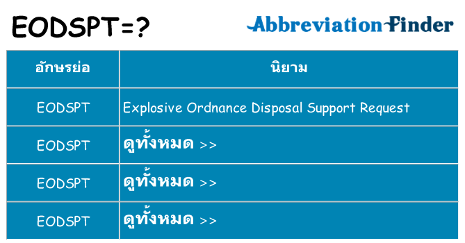 อะไรไม่ eodspt ถึง
