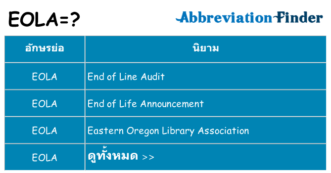 อะไรไม่ eola ถึง