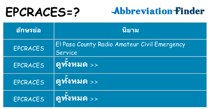 อะไรไม่ epcraces ถึง