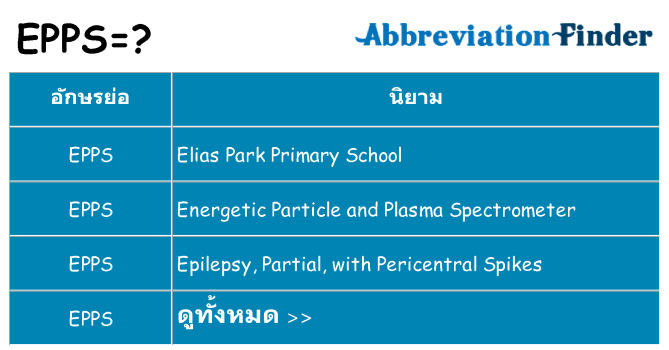 อะไรไม่ epps ถึง