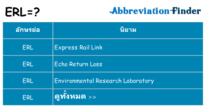 อะไรไม่ erl ถึง