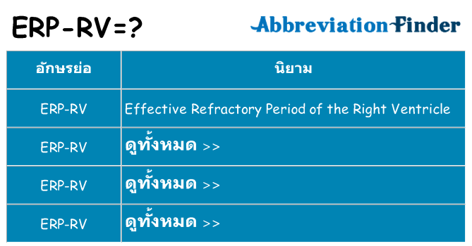 อะไรไม่ erp-rv ถึง
