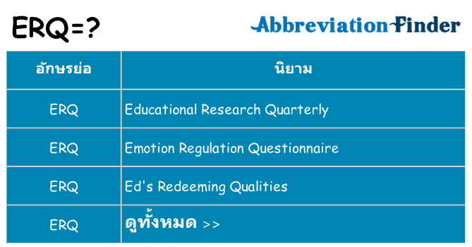 อะไรไม่ erq ถึง