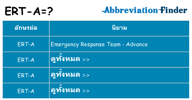 อะไรไม่ ert-a ถึง