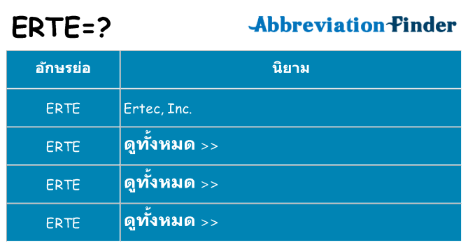 อะไรไม่ erte ถึง