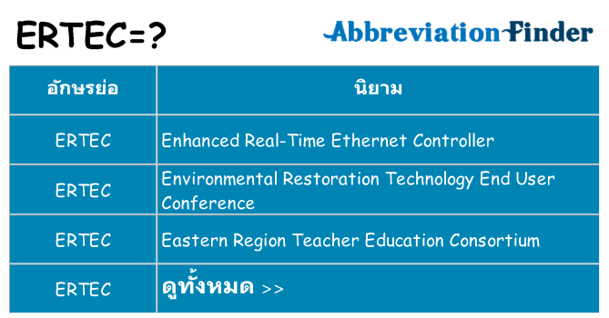 อะไรไม่ ertec ถึง