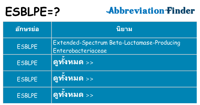 อะไรไม่ esblpe ถึง