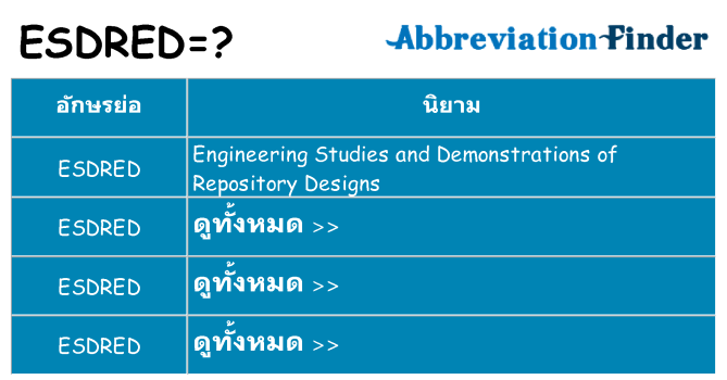 อะไรไม่ esdred ถึง