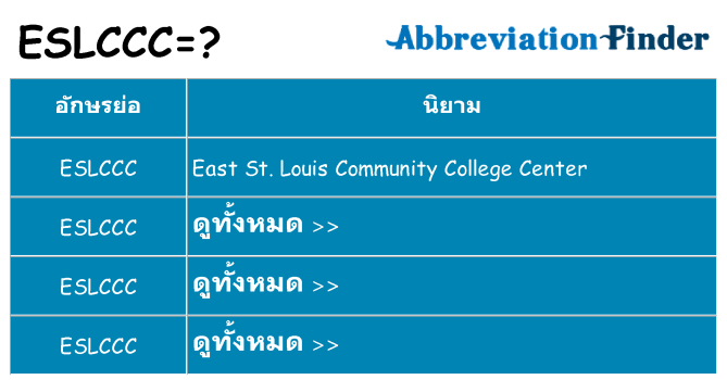 อะไรไม่ eslccc ถึง