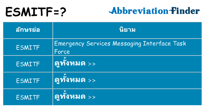 อะไรไม่ esmitf ถึง