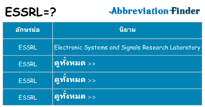 อะไรไม่ essrl ถึง