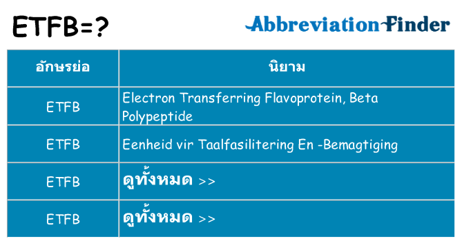 อะไรไม่ etfb ถึง