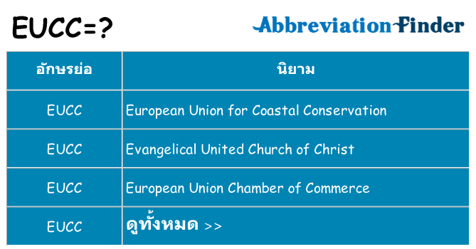 อะไรไม่ eucc ถึง