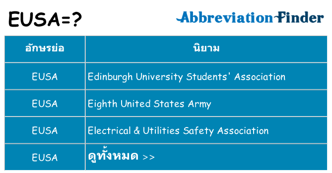 อะไรไม่ eusa ถึง