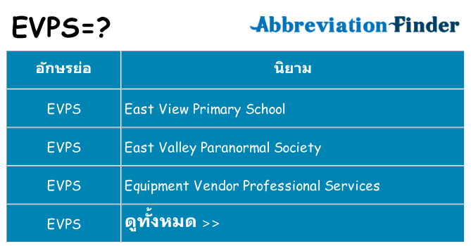 อะไรไม่ evps ถึง