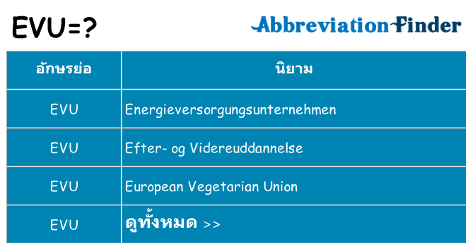 อะไรไม่ evu ถึง