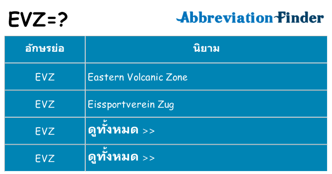 อะไรไม่ evz ถึง