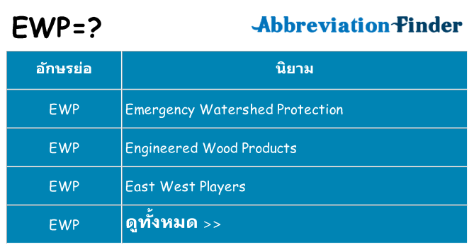 อะไรไม่ ewp ถึง
