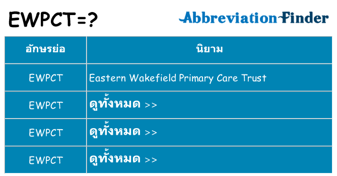 อะไรไม่ ewpct ถึง