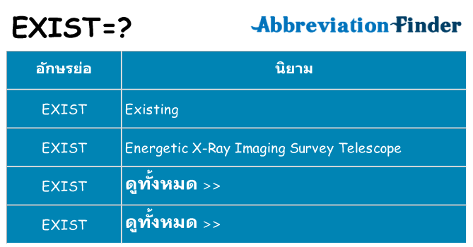 อะไรไม่ exist ถึง