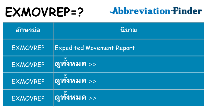 อะไรไม่ exmovrep ถึง
