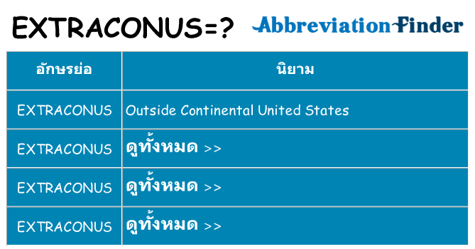 อะไรไม่ extraconus ถึง