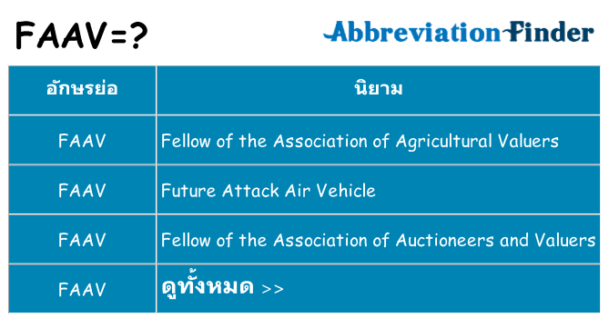 อะไรไม่ faav ถึง