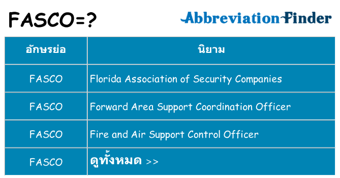 อะไรไม่ fasco ถึง