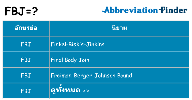 อะไรไม่ fbj ถึง