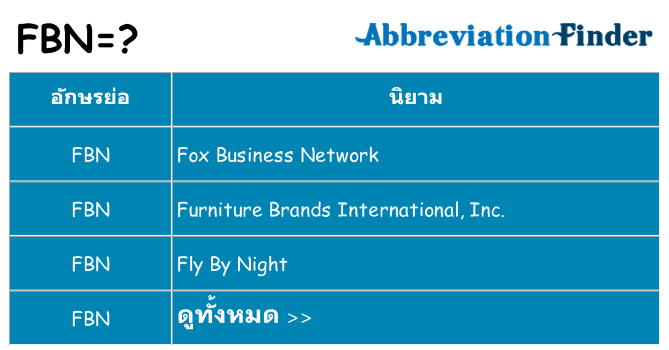อะไรไม่ fbn ถึง