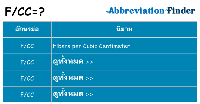 อะไรไม่ fcc ถึง