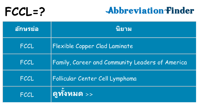 อะไรไม่ fccl ถึง