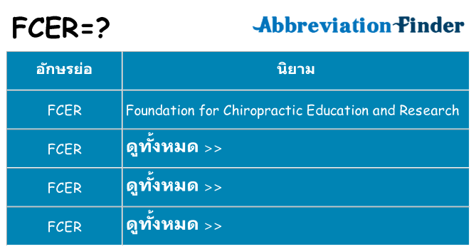 อะไรไม่ fcer ถึง