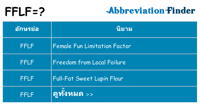 อะไรไม่ fflf ถึง