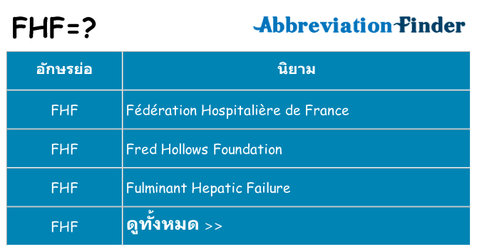 อะไรไม่ fhf ถึง
