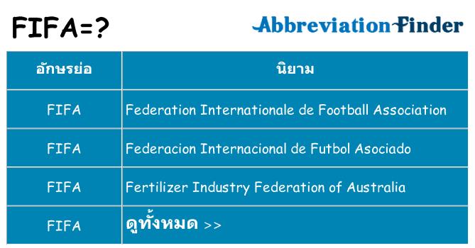 อะไรไม่ fifa ถึง