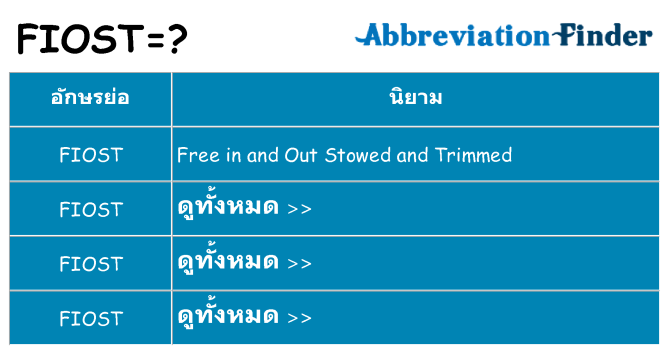 อะไรไม่ fiost ถึง