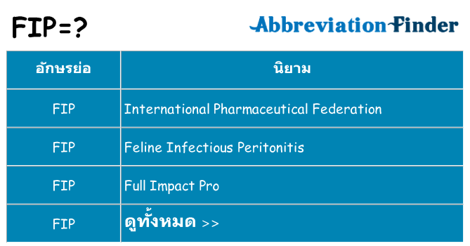 อะไรไม่ fip ถึง