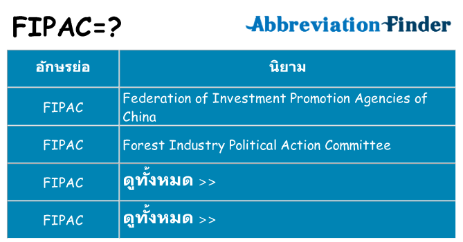 อะไรไม่ fipac ถึง