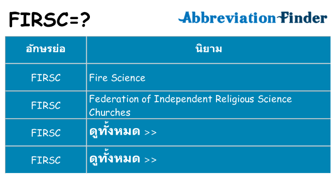 อะไรไม่ firsc ถึง