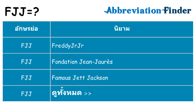 อะไรไม่ fjj ถึง