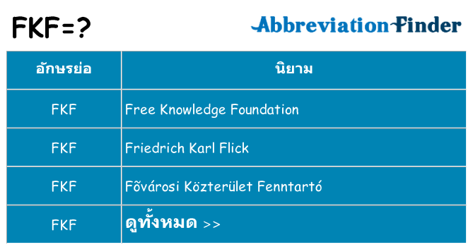อะไรไม่ fkf ถึง