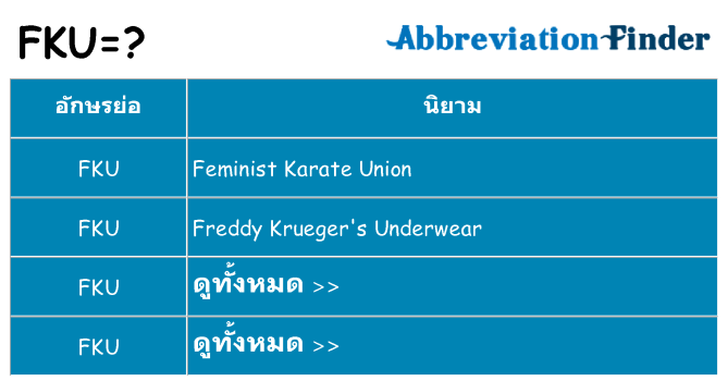 อะไรไม่ fku ถึง