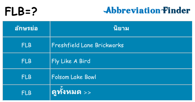 อะไรไม่ flb ถึง