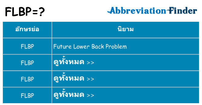 อะไรไม่ flbp ถึง