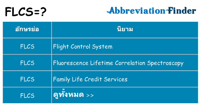 อะไรไม่ flcs ถึง